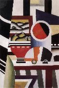 Fernard Leger The Still life having fruit dish oil